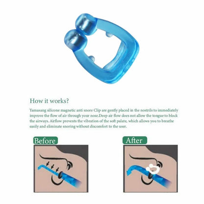 Anti Snore Silicone Nose Clip - Magnetic Sleep Aid Device