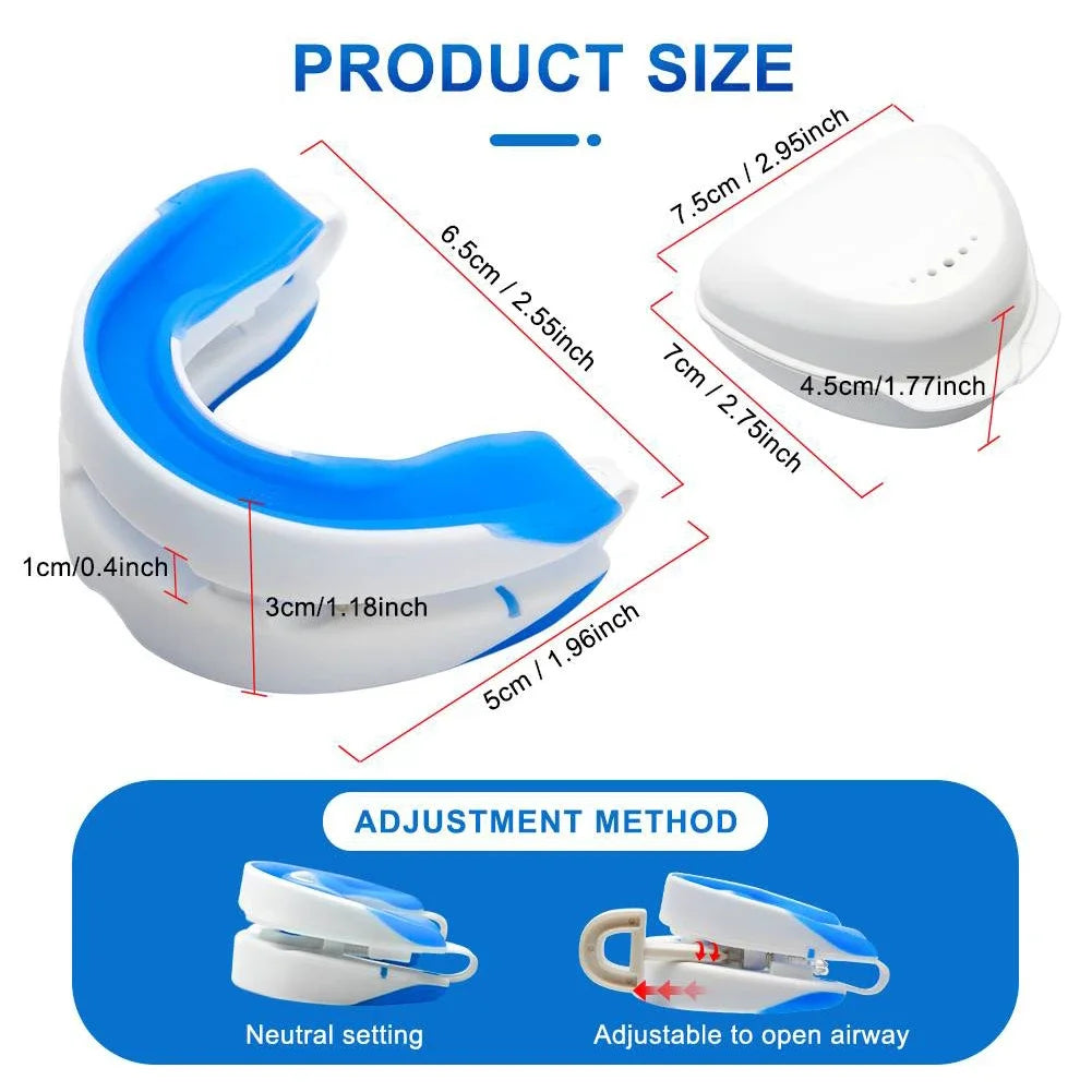 Anti-Snoring Mouthpiece - Adjustable Jaw & Custom Fit Guard