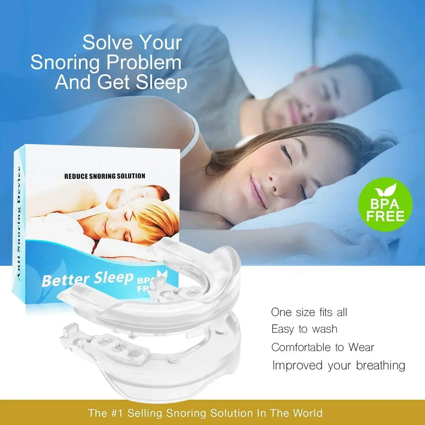 Anti Snoring Mouth Guard - Stop Snoring, Teeth Grinding Solution