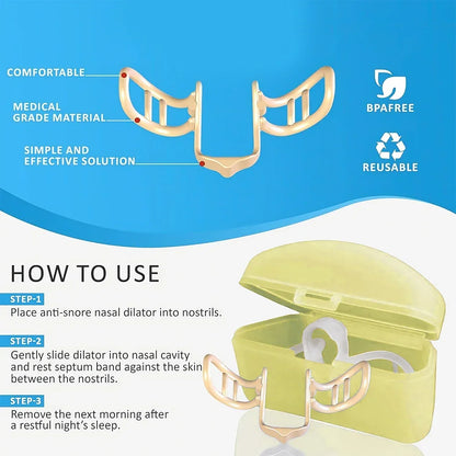 Nasal Dilator Snore Stopper – Silicone Nose Clip for Better Sleep
