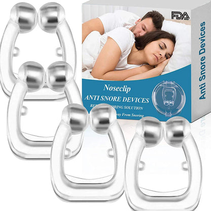 Magnetic Anti Snoring Nose Clip - Comfortable Silicone Sleep Aid