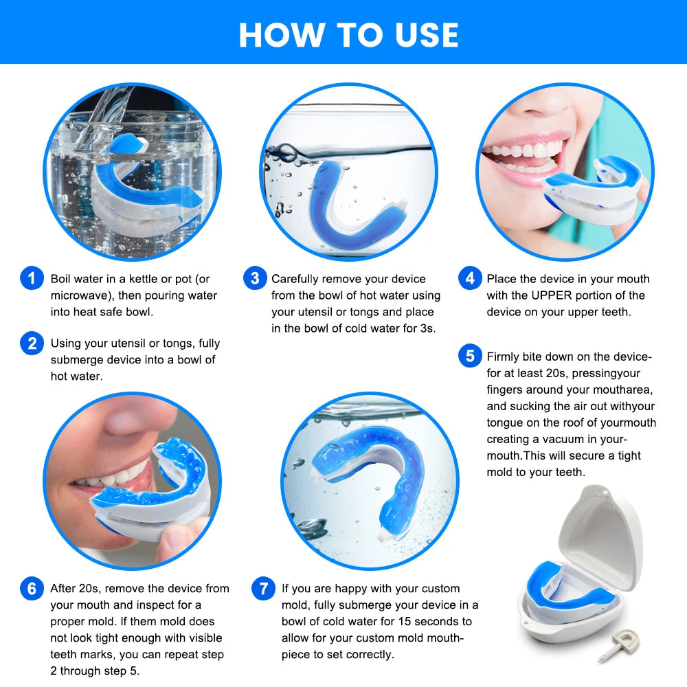 Anti Snore Mouth Guard - Silicone Sleeping Aid for Snoring and Bruxism