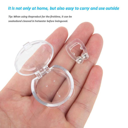 Magnetic Anti Snoring Nose Clip - Comfortable Silicone Sleep Aid