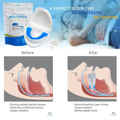 Anti Snore Mouth Guard - Silicone Sleeping Aid for Snoring and Bruxism