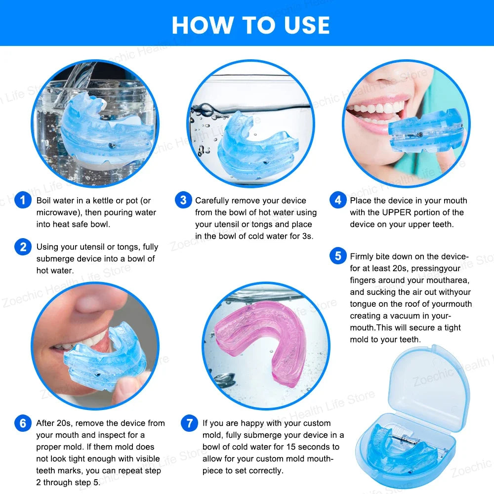 Adjustable Anti-Snoring Mouth Guard - Improve Sleep Comfortably