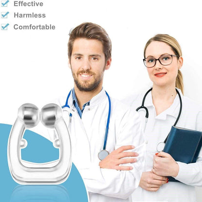 Magnetic Anti Snoring Nose Clip - Comfortable Silicone Sleep Aid
