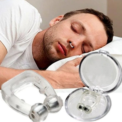 Magnetic Anti Snoring Nose Clip - Comfortable Silicone Sleep Aid