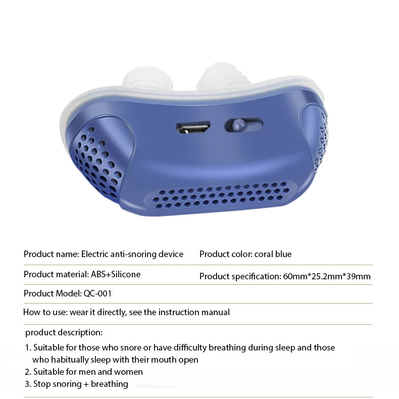 Micro Electric Snoring Device - EMS Pulse Rechargeable Aid
