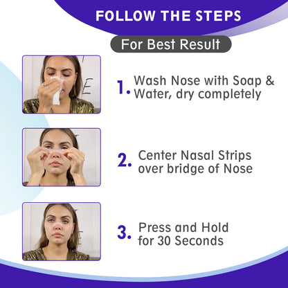 Transparent Nasal Strips - Stop Snoring Aid for Better Sleep
