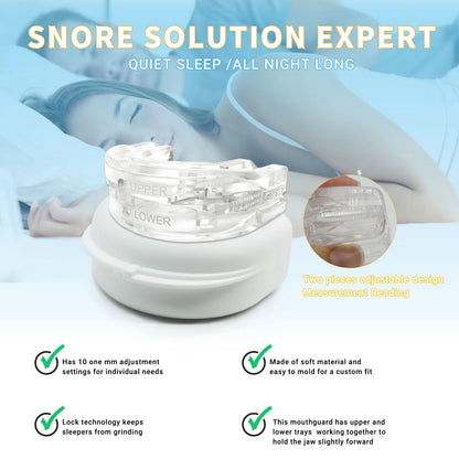 Anti Snore Mouth Guard - Silicone Sleeping Aid for Snoring and Bruxism